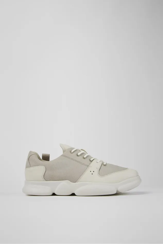 Men Karst White Leather And Recycled PET Sneakers Camper Sneakers Men Karst White Leather And Recycled PET Sneakers Camper Sneakers