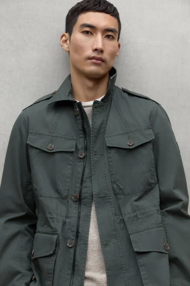 Men Khaki Lawu Jacket Ecoalf Coats And Jackets