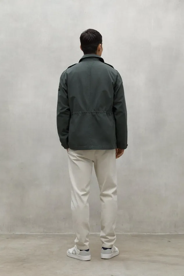 Men Khaki Lawu Jacket Ecoalf Coats And Jackets