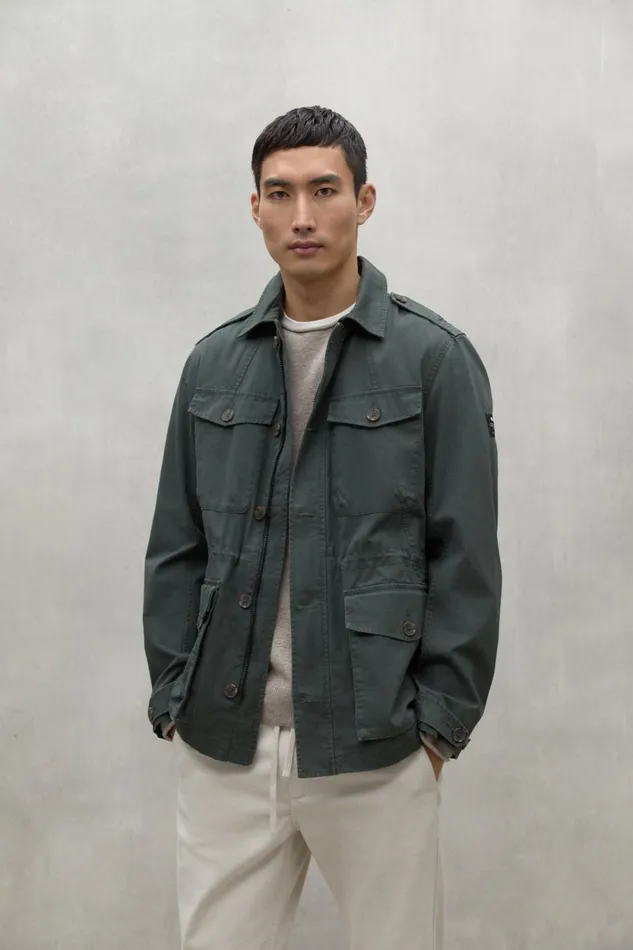 Men Khaki Lawu Jacket Ecoalf Coats And Jackets