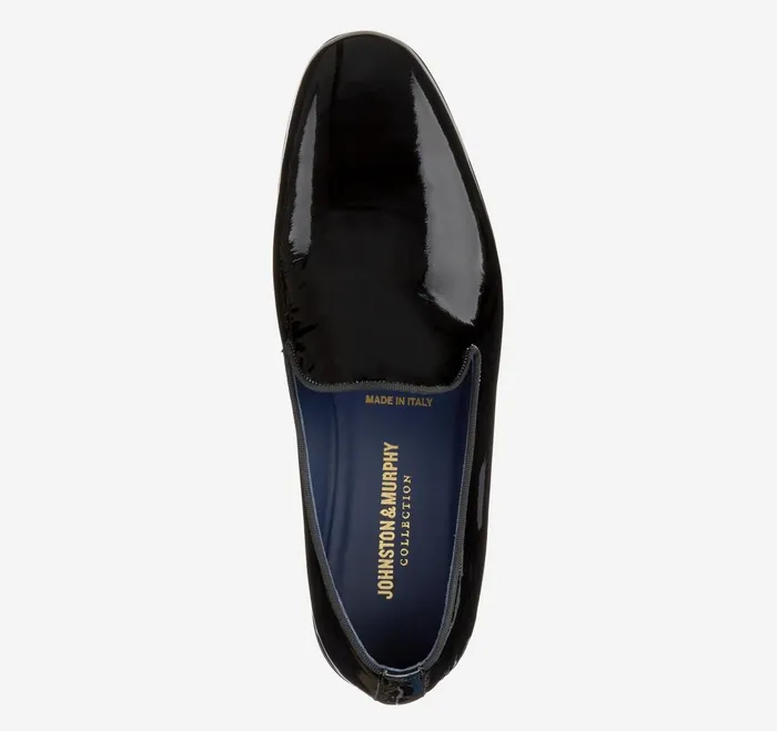 Men Kinser SlipOn Loafer Black Italian Patent Calfskin JohnstonandMurphy Formal Shoes Men Kinser SlipOn Loafer Black Italian Patent Calfskin JohnstonandMurphy Formal Shoes