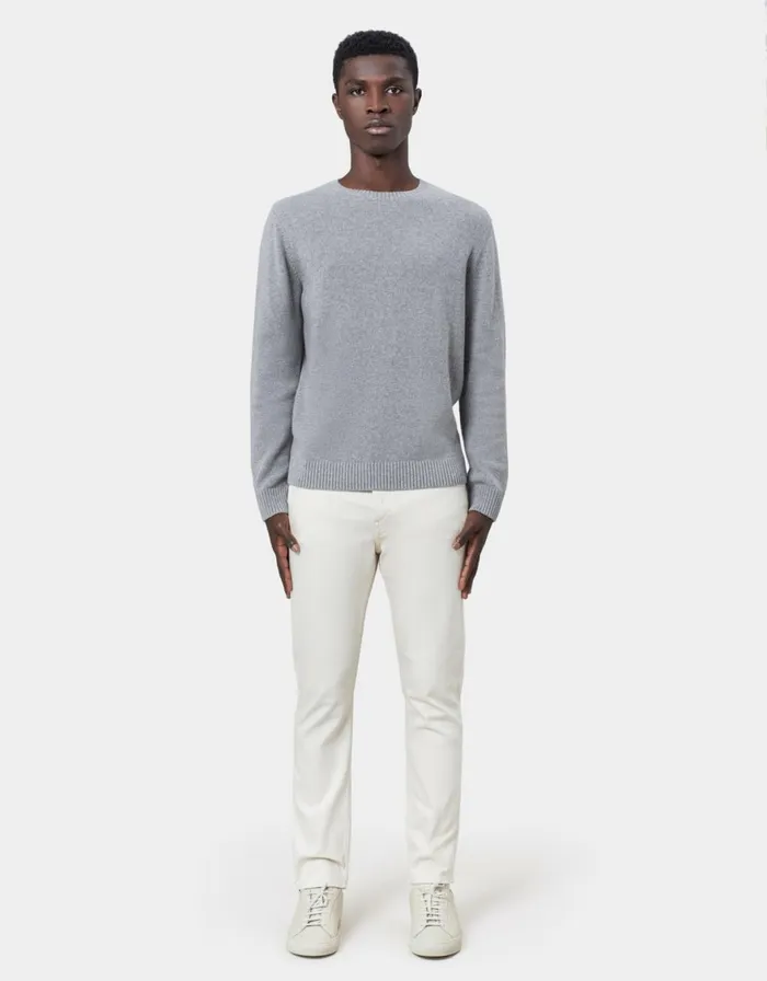 Men Knit Sweaters Colorful Standard Classic Merino Wool Crew Heather Grey
