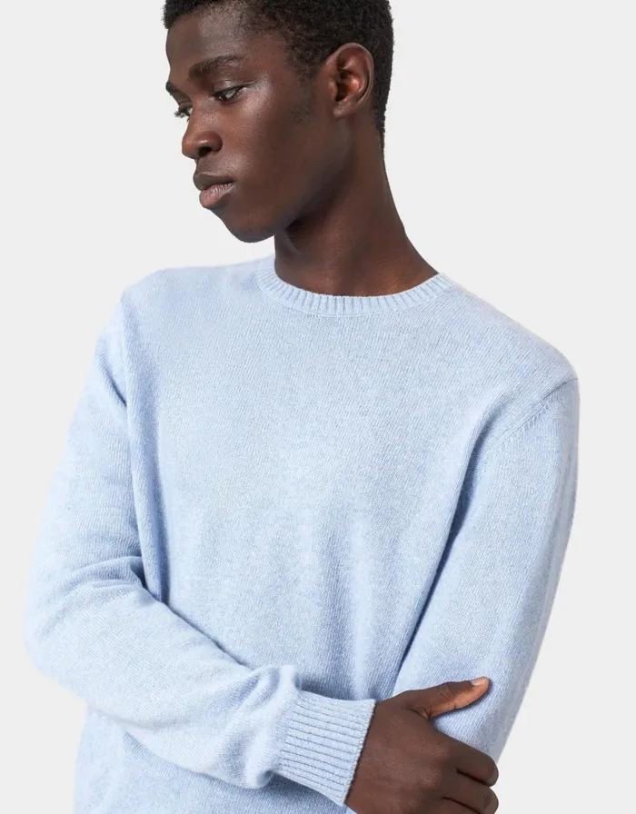 Men Knit Sweaters Colorful Standard Classic Merino Wool Crew Warm Taupe