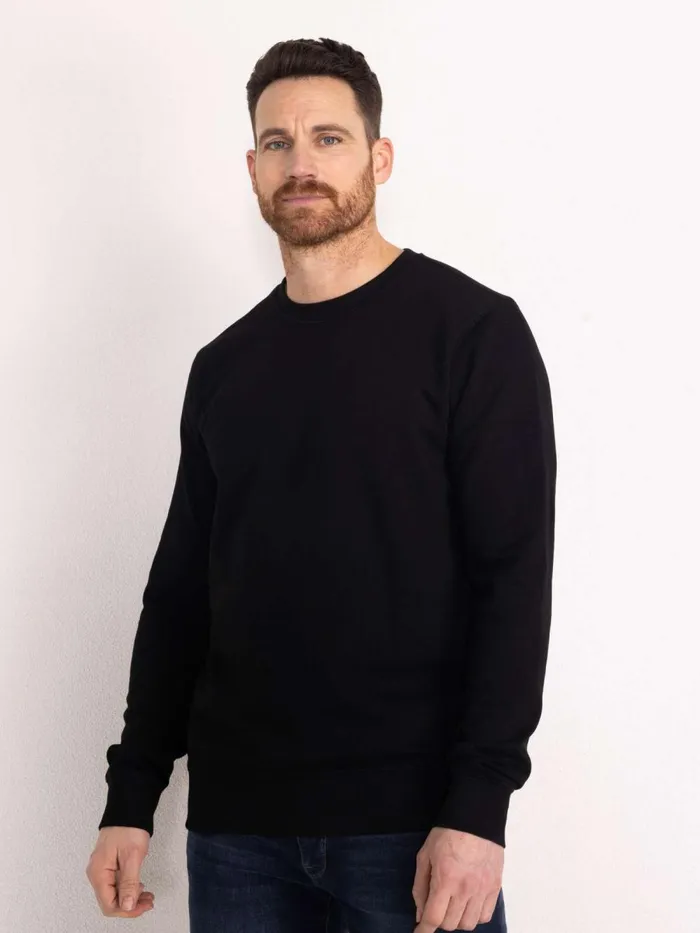Men Knits and Sweats Petrol Industries Essential Crewneck Sweat Black