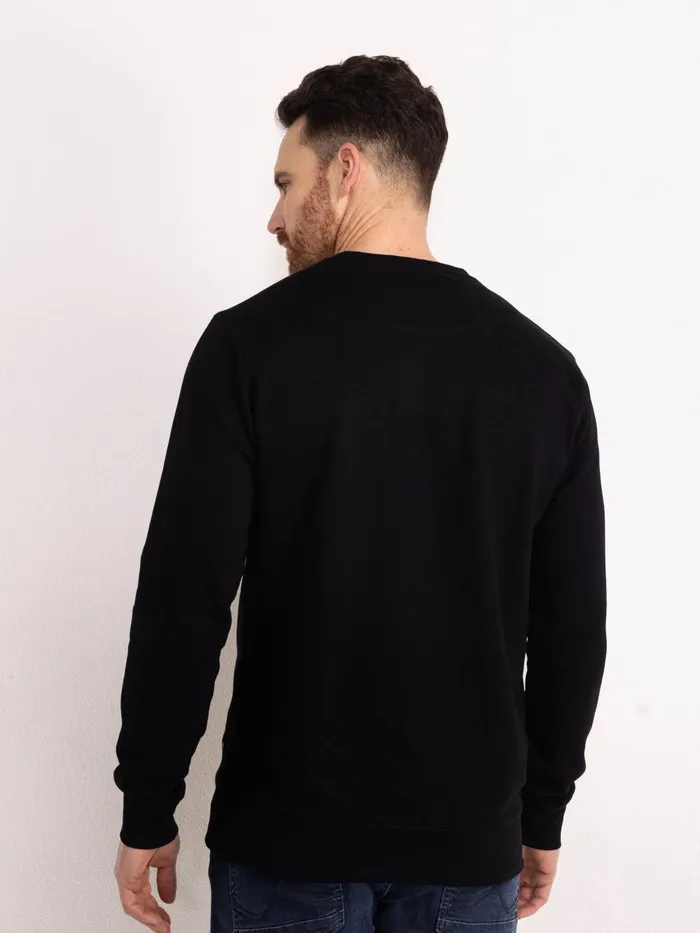 Men Knits and Sweats Petrol Industries Essential Crewneck Sweat Black