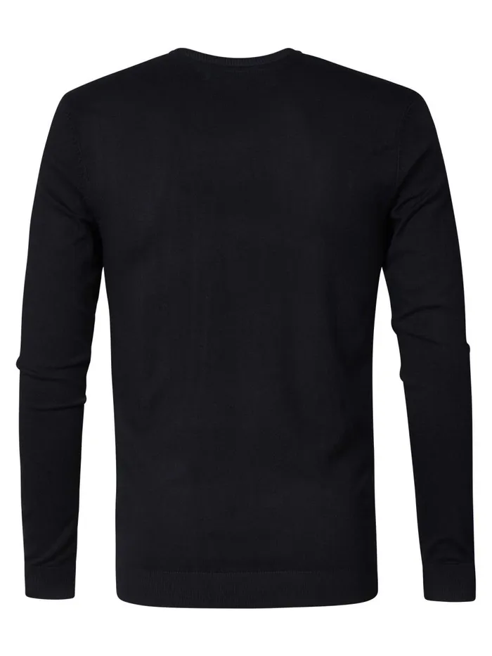 Men Knits and Sweats Petrol Industries Essential VNeck Knit Black