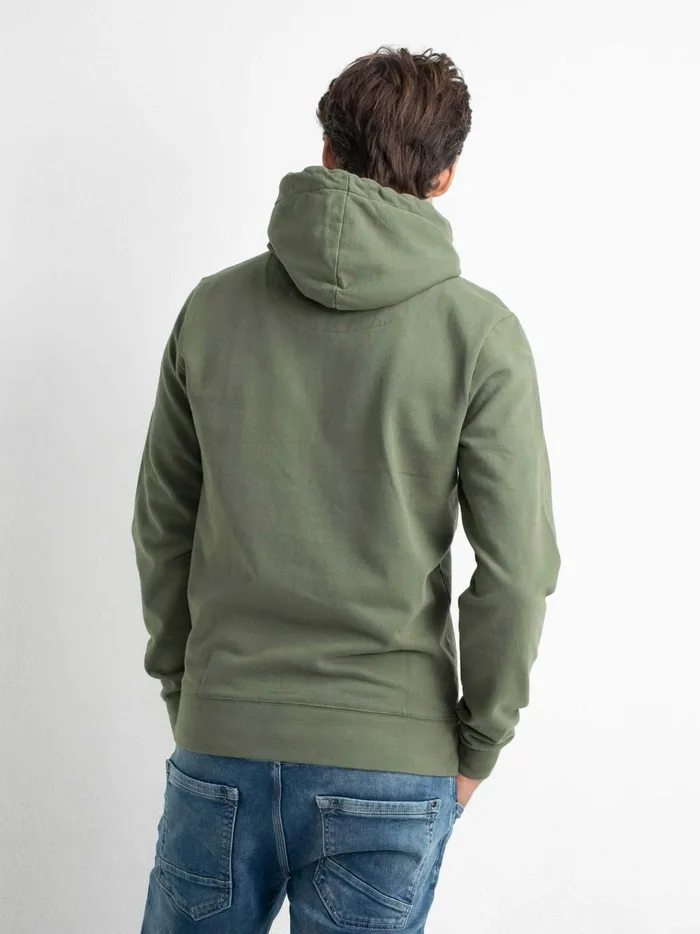 Men Knits and Sweats Petrol Industries Hoodie With Logo Artwork Dusty Army