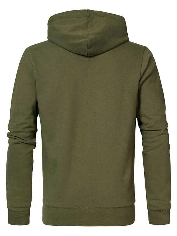 Men Knits and Sweats Petrol Industries Hoodie With Logo Artwork Dusty Army