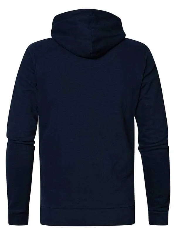 Men Knits and Sweats Petrol Industries Hoodie With Logo Artwork Midnight Navy
