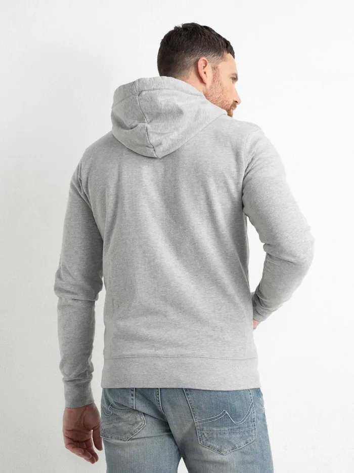 Men Knits and Sweats Petrol Industries Zipped Hoodie Light Grey Melee