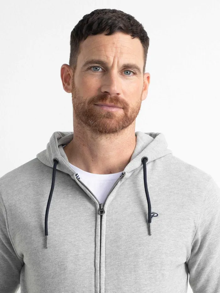 Men Knits and Sweats Petrol Industries Zipped Hoodie Light Grey Melee