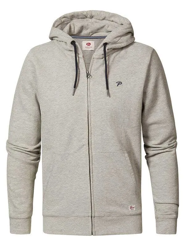 Men Knits and Sweats Petrol Industries Zipped Hoodie Light Grey Melee