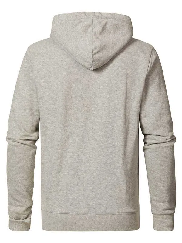 Men Knits and Sweats Petrol Industries Zipped Hoodie Light Grey Melee