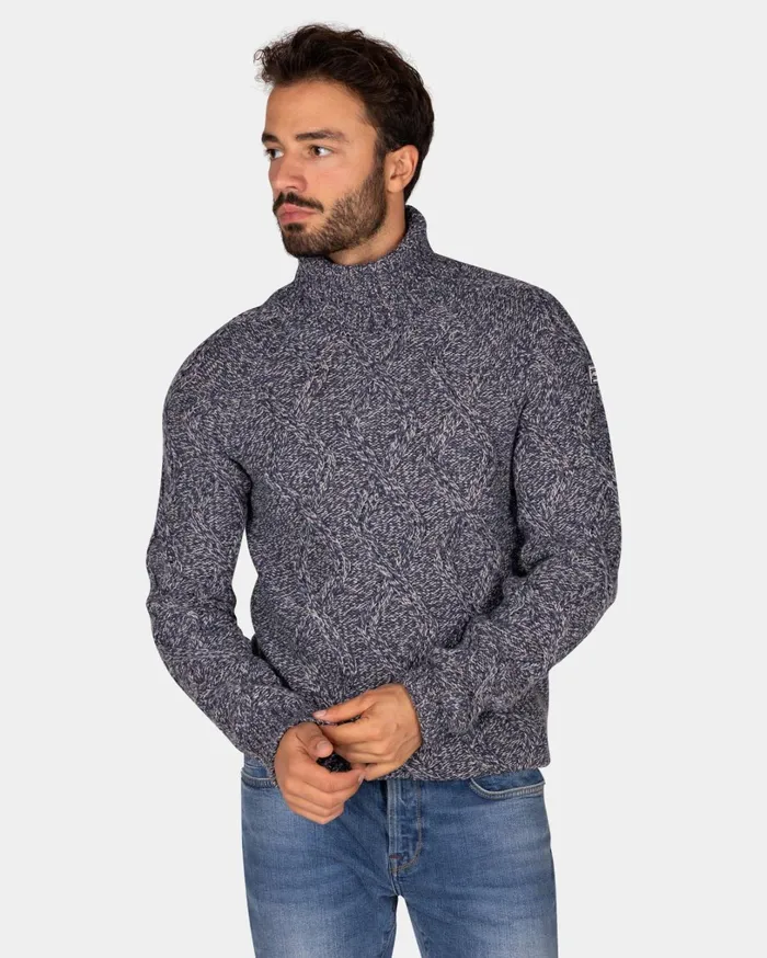 Men Knitwear NZA New Zealand Auckland Blue Wool Cable Knit Turtleneck Sweater 8211 Tin Blue Men Knitwear NZA New Zealand Auckland Blue Wool Cable Knit Turtleneck Sweater 8211 Tin Blue