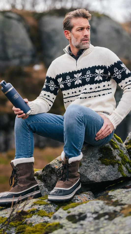 Men Knitwear NZA New Zealand Auckland Ecru Sweater With Dark Blue Pattern 8211 Ecru Men Knitwear NZA New Zealand Auckland Ecru Sweater With Dark Blue Pattern 8211 Ecru
