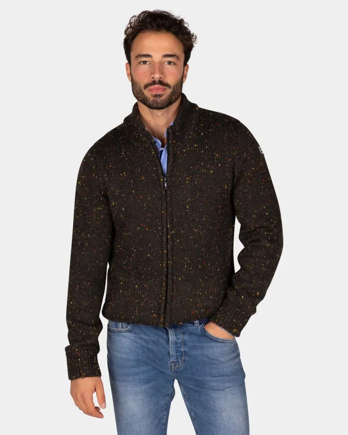 Men Knitwear NZA New Zealand Auckland Mottled Dark Brown Wool Cardigan 8211 Dark Mocca Men Knitwear NZA New Zealand Auckland Mottled Dark Brown Wool Cardigan 8211 Dark Mocca