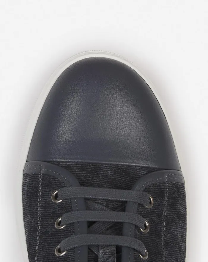 Men Lanvin DBB1 Dbb1 Sneakers In Corduroy Steel Men Lanvin DBB1 Dbb1 Sneakers In Corduroy Steel