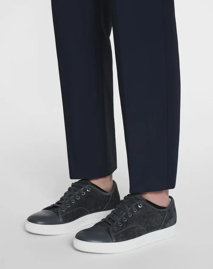 Men Lanvin DBB1 Dbb1 Sneakers In Corduroy Steel Men Lanvin DBB1 Dbb1 Sneakers In Corduroy Steel