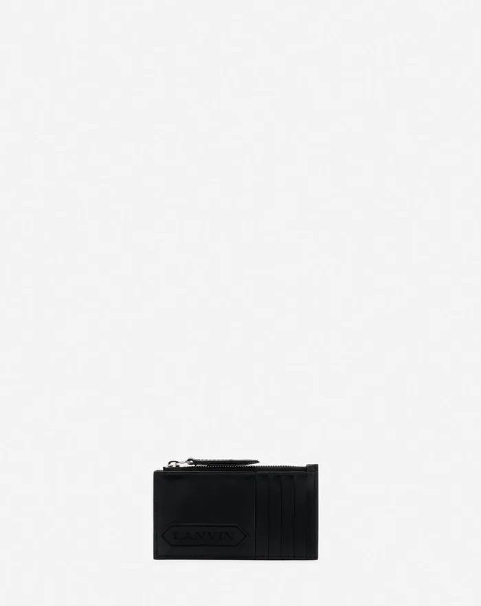 Men Lanvin Wallets and Small Leather Goods Lanvin Signature Leather Cardholder Black Men Lanvin Wallets and Small Leather Goods Lanvin Signature Leather Cardholder Black