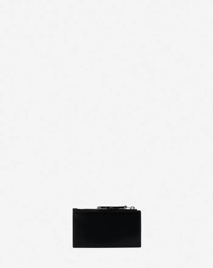 Men Lanvin Wallets and Small Leather Goods Lanvin Signature Leather Cardholder Black