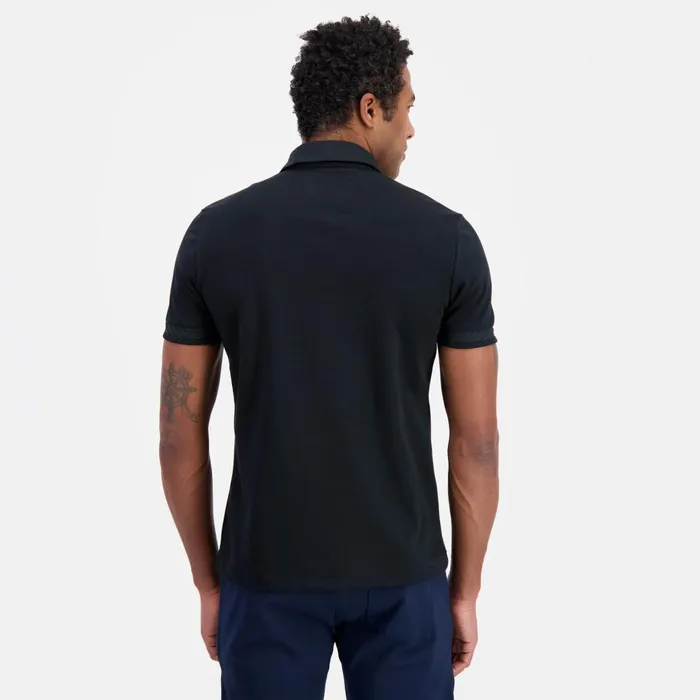 Men Le Coq Sportif Polos Shirts Coq D039or Polo Shirt Col Zipp En Interlock 240g Coton Black