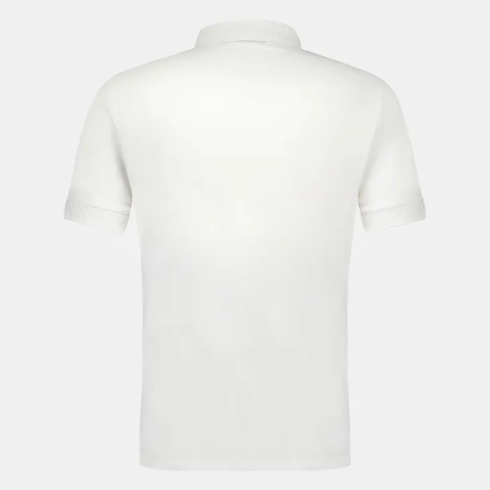 Men Le Coq Sportif Polos Shirts Coq D039or Polo Shirt Col Zipp En Interlock 240g Coton Marsh Mallow