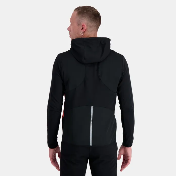 Men Le Coq Sportif Sweatshirts Training Performance ZipUp Hoodie Black