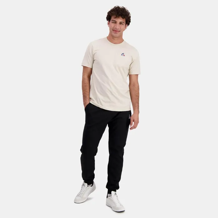 Men Le Coq Sportif Trousers And Joggers Essentiels Pantalon Regular Noir Homme Black