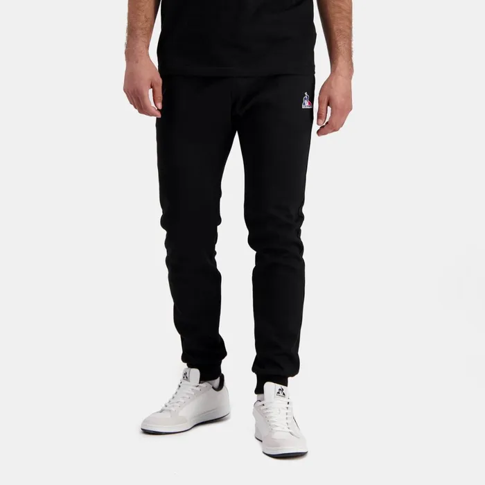 Men Le Coq Sportif Trousers And Joggers Essentiels Pantalon Slim Noir Homme Black