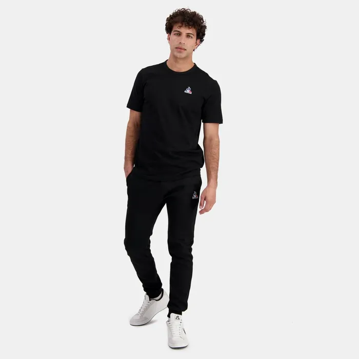 Men Le Coq Sportif Trousers And Joggers Essentiels Pantalon Slim Noir Homme Black