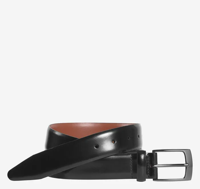 Men Leather Belt Black JohnstonandMurphy Belts