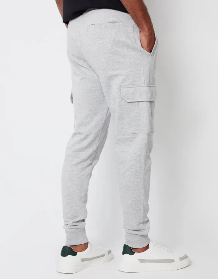 Men Light Grey Cargo Style Joggers Threadbare Joggers Men Light Grey Cargo Style Joggers Threadbare Joggers
