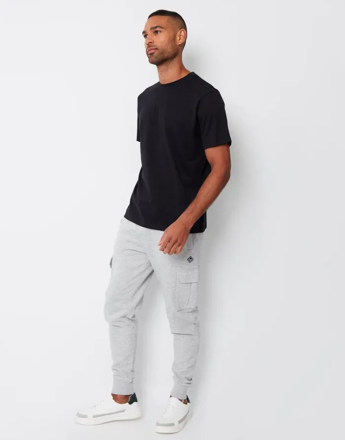 Men Light Grey Cargo Style Joggers Threadbare Joggers Men Light Grey Cargo Style Joggers Threadbare Joggers