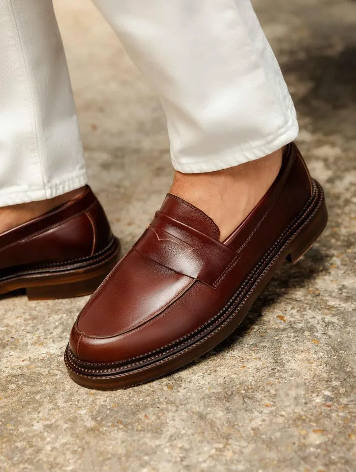 Men Loafers Bobbies Mark Turkish Coffee