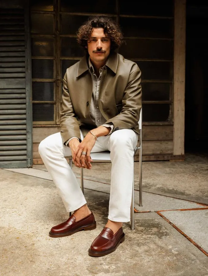 Men Loafers Bobbies Mark Turkish Coffee