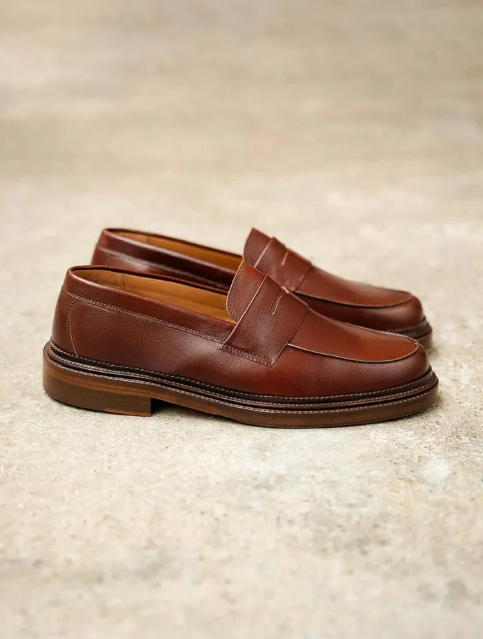 Men Loafers Bobbies Mark Turkish Coffee