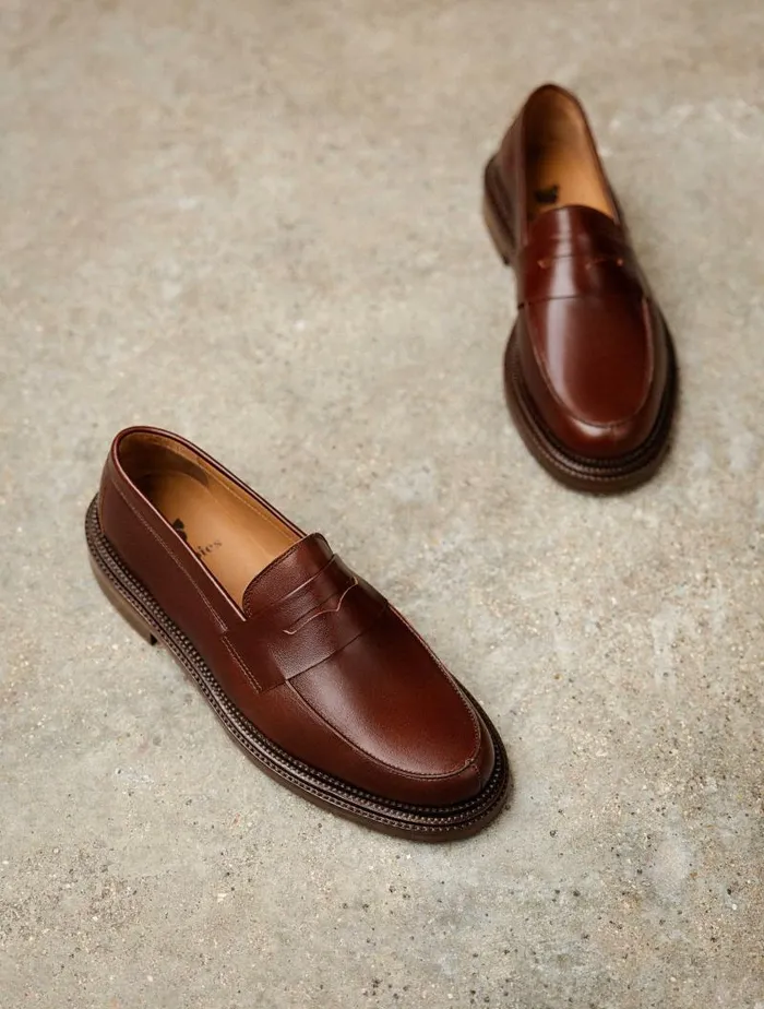 Men Loafers Bobbies Mark Turkish Coffee