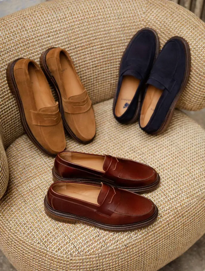 Men Loafers Bobbies Mark Turkish Coffee
