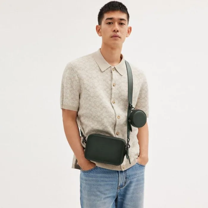 Men Messenger and Crossbody Coach Charter Crossbody With Hybrid Pouch Amazon Green