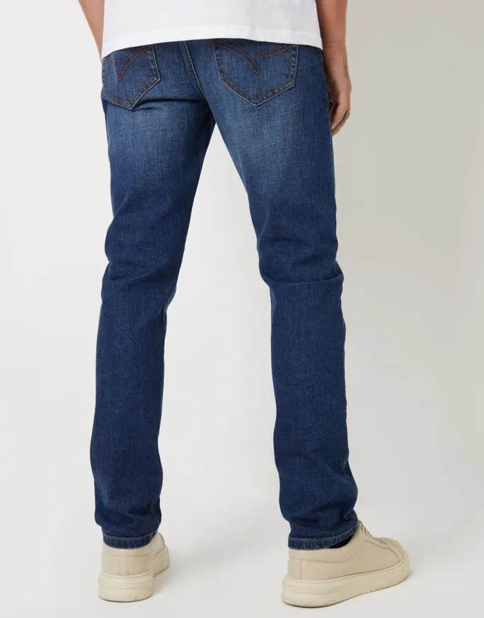 Men Mid Wash Stretch Heritage Slim Fit Jeans Threadbare Slim Fit Men Mid Wash Stretch Heritage Slim Fit Jeans Threadbare Slim Fit