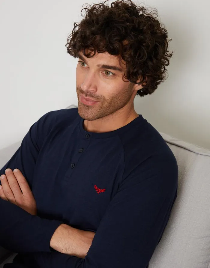 Men Navy and Red Check Pyjama Long Top and Bottoms 2Piece Set Threadbare Pyjamas Men Navy and Red Check Pyjama Long Top and Bottoms 2Piece Set Threadbare Pyjamas