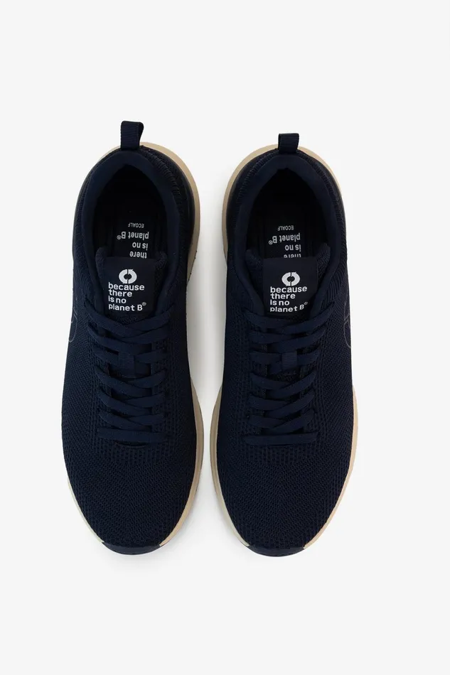 Men Navy Blue Knitted Conde Trainers Ecoalf Sneakers