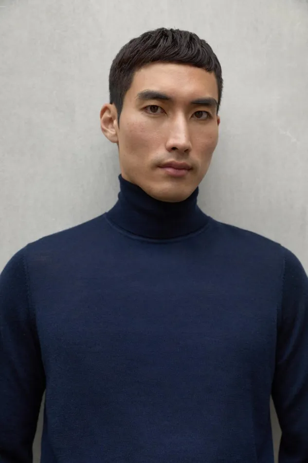 Men Navy Blue Sauco Sweater Ecoalf Knitwear
