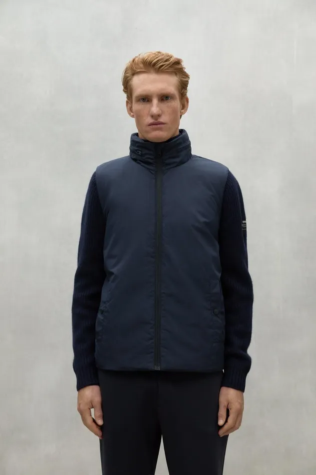 Men Navy Blue Tipa Jacket Ecoalf Knitwear