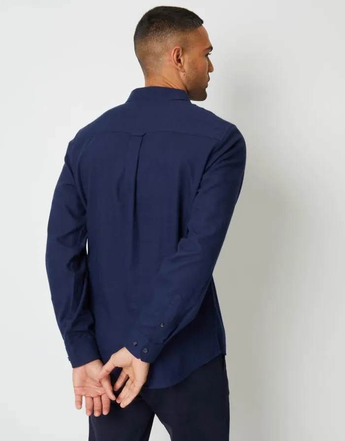 Men Navy Brushed Flannel Long Sleeve Shirt Threadbare Shirts Men Navy Brushed Flannel Long Sleeve Shirt Threadbare Shirts