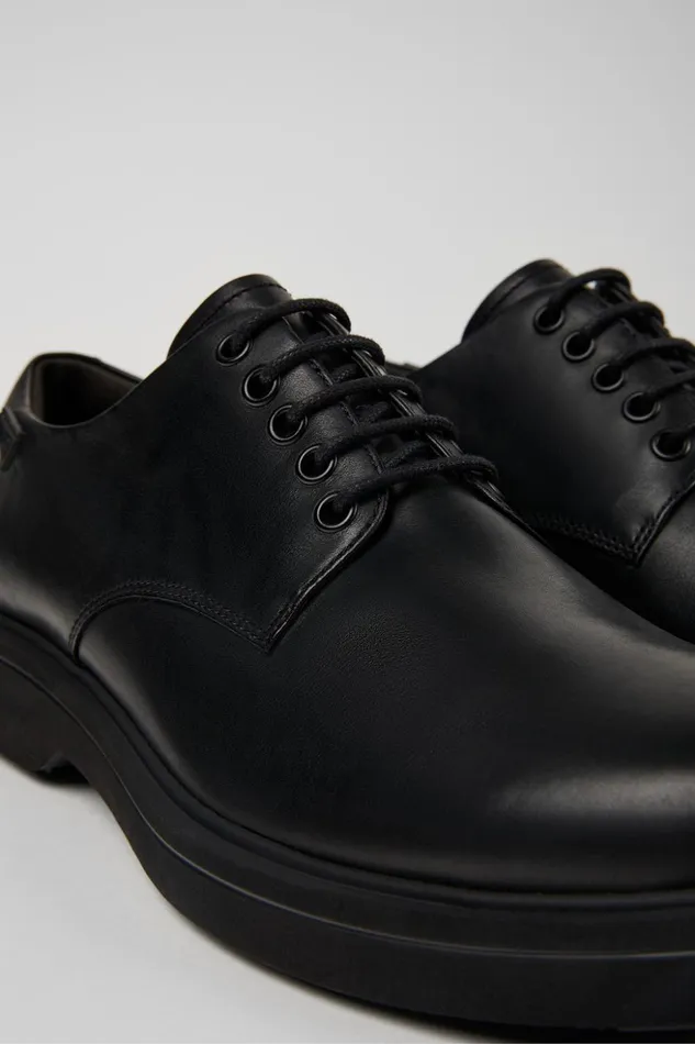 Men Norman Black Leather Shoes Camper Formal Shoes