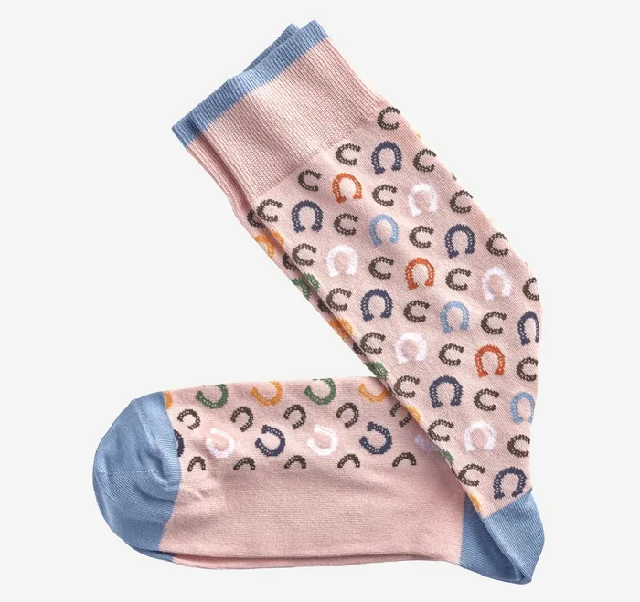 Men Novelty Socks Pink Horseshoe JohnstonandMurphy Socks