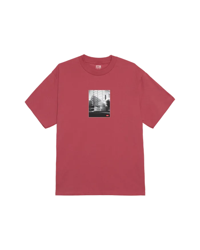 Men OBEY Clothing OSAKA PHOTO CLASSIC TSHIRT Mineral Red TSHIRTS