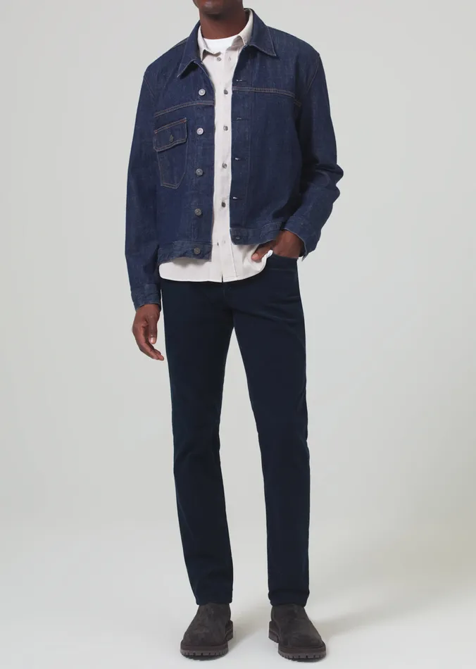Men Pants Citizens Of Humanity Gage Slim Straight Corduroy In Navy