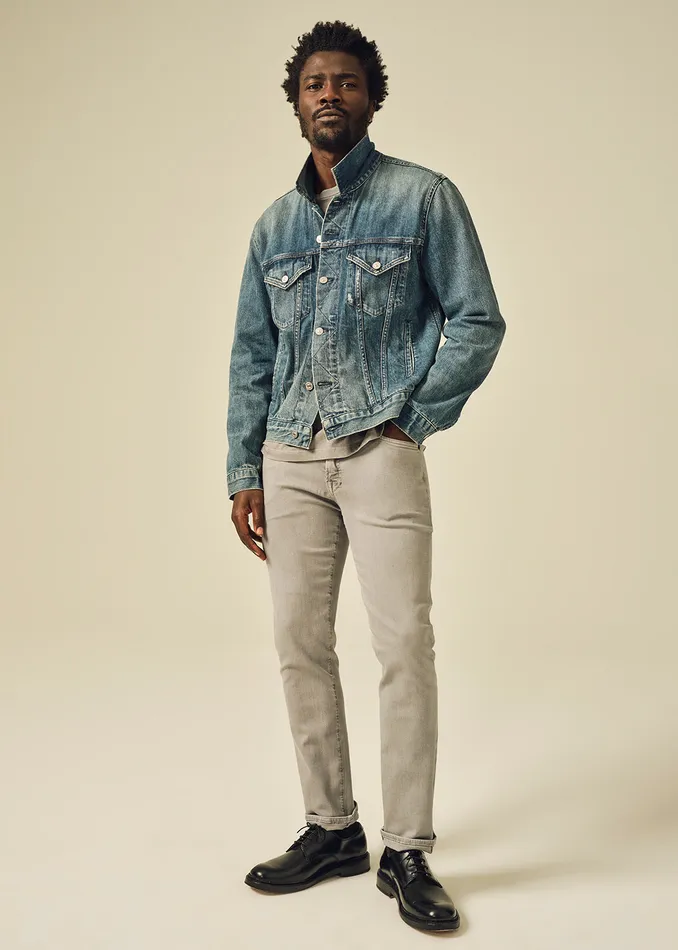 Men Pants Citizens Of Humanity Gage Slim Straight Stretch Linen In Stone Age